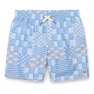 Laguna Boys Checker Print Swim Trunks | UPF 50 | Size L (14/16) | NWT
